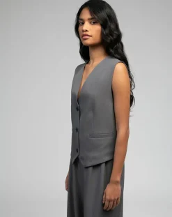 New An'ge Gilet Kimolo anthracite