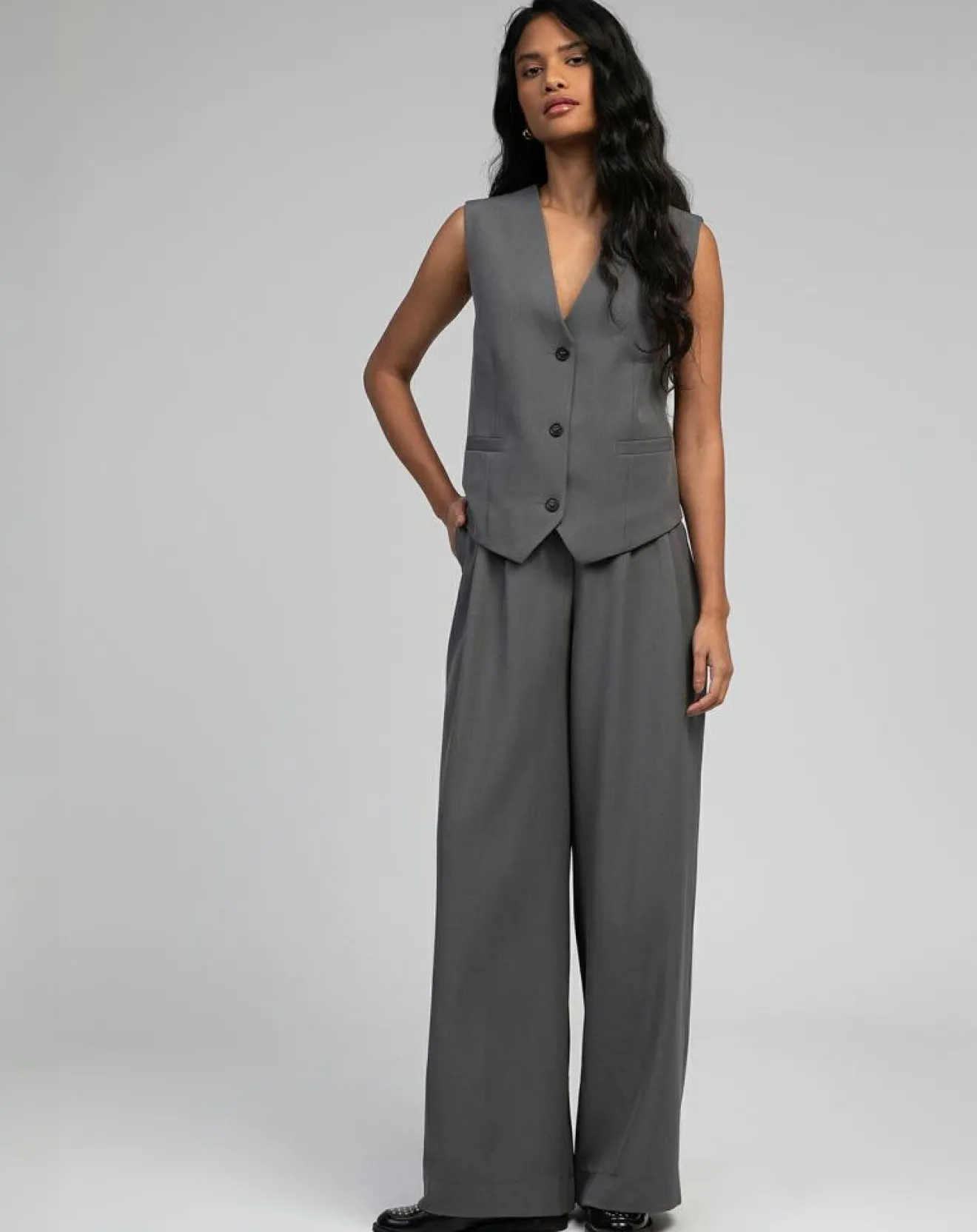 New An'ge Gilet Kimolo anthracite