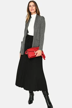 Online Assuili Gilet long en Cachemire mélangé col châle loup