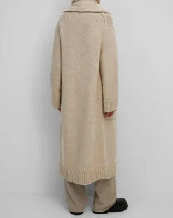 Marc O'Polo Gilet long en Laine vierge mélangée beige moyen