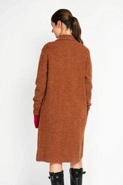 Femme Assuili Gilet long fantaisie marron