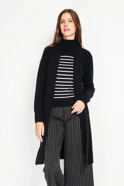 Femme Assuili Gilet long fantaisie noir