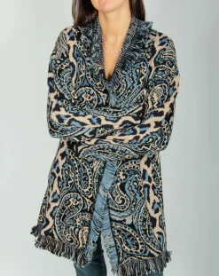 Femme Lauren Vidal Gilet Long Store indigo