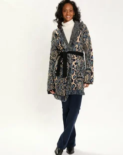 Femme Lauren Vidal Gilet Long Store indigo