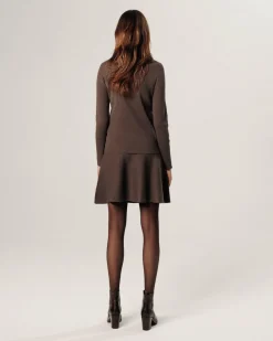 Rodier Gilet Maggie zippé marron havane