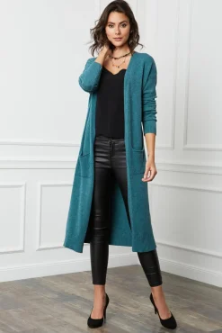 New Fleur de cachemire Gilet Mali Vert