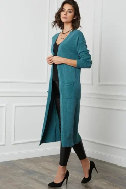 New Fleur de cachemire Gilet Mali Vert