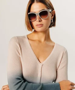 Femme Rodier Gilet Maëlys 100% laine tie & dye beige chair