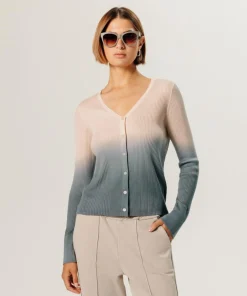 Femme Rodier Gilet Maëlys 100% laine tie & dye beige chair