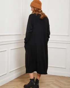 New Fleur de cachemire Gilet Nina noir