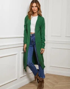 Sale Fleur de cachemire Gilet Nina vert