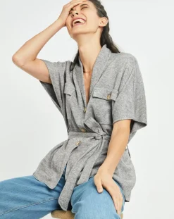 Lauren Vidal Gilet Roy gris