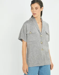 Lauren Vidal Gilet Roy gris