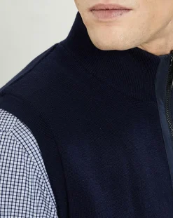 Best Hackett London Gilet réversible sans manches bleu marine