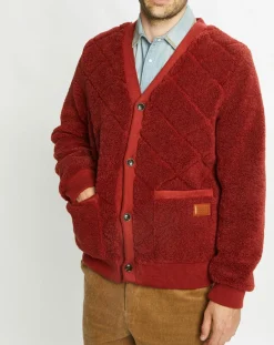 Discount Scotch & Soda Gilet Teddy en Sherpa rouge