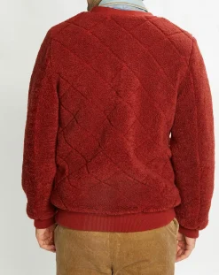 Discount Scotch & Soda Gilet Teddy en Sherpa rouge