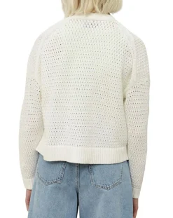 Best Marc O'Polo Gilet Tube Maille Ajourée blanc