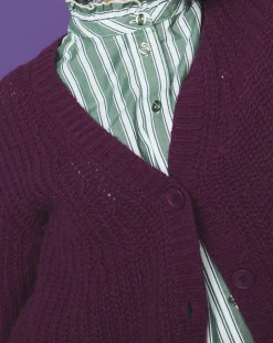 Discount Stella Forest Gilet évasé en Laine & Alpaga mélangés Théodore violet