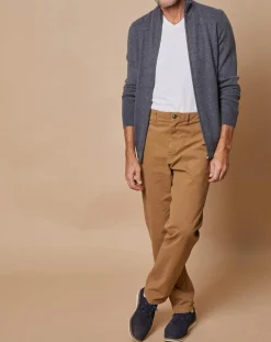 Clearance Oscar et Louise Gilet zippé 100% Cachemire John gris foncé