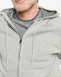 Sale Hackett London Gilet zippé à capuche gris