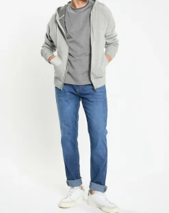 Sale Hackett London Gilet zippé à capuche gris