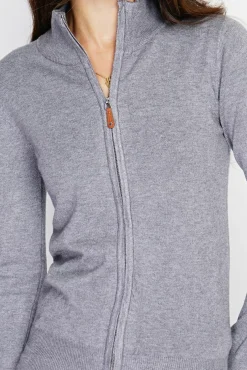 Best C&Jo Gilet zippé en Cachemire mélangé flanelle