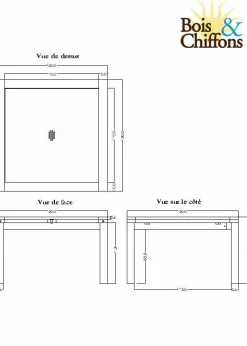 Outlet Bois & Chiffons Grande table à manger carréé allonge 130 Acacia Gordon Marron - 130x130x78 cm