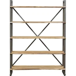 Bois & Chiffons Grande étagère bois acacia forest brut - 140x35x190 cm