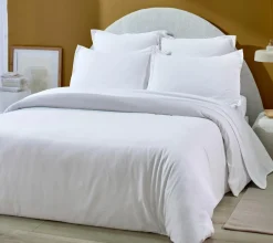 Home Collection Housse de couette 100% Flanelle de Coton blanche