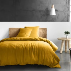 Baton Rouge Housse de couette 100% Gaze de coton jaune