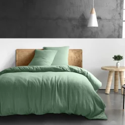 Baton Rouge Housse de couette 100% Gaze de coton verte