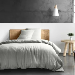 Baton Rouge Housse de couette 100% Gaze de coton grise