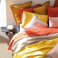 Best Baton Rouge Housse de couette 100% Lin rose nude