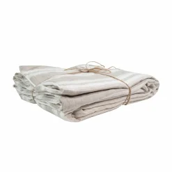 Bed and Philosophy Housse de couette en lin lavé et coton grise 220x240 cm