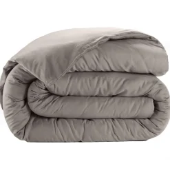 Baton Rouge Housse de couette satin de coton lavé grise