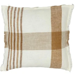 Haomy Housse de coussin 100% Lin Aalborg tabac - 45x45 cm