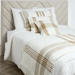 Haomy Housse de coussin 100% Lin Aalborg tabac - 50x80 cm