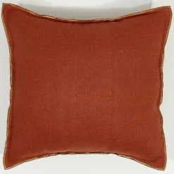 Apotheca Housse de coussin 100% Lin lavé tomette - 45x45 cm