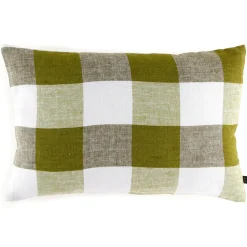 Clearance Haomy Housse de coussin 100% Lin Palma citrus - 40x60 cm