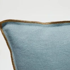 Online Apotheca Housse de coussin en lin lavé bleu stone - 40x60 cm