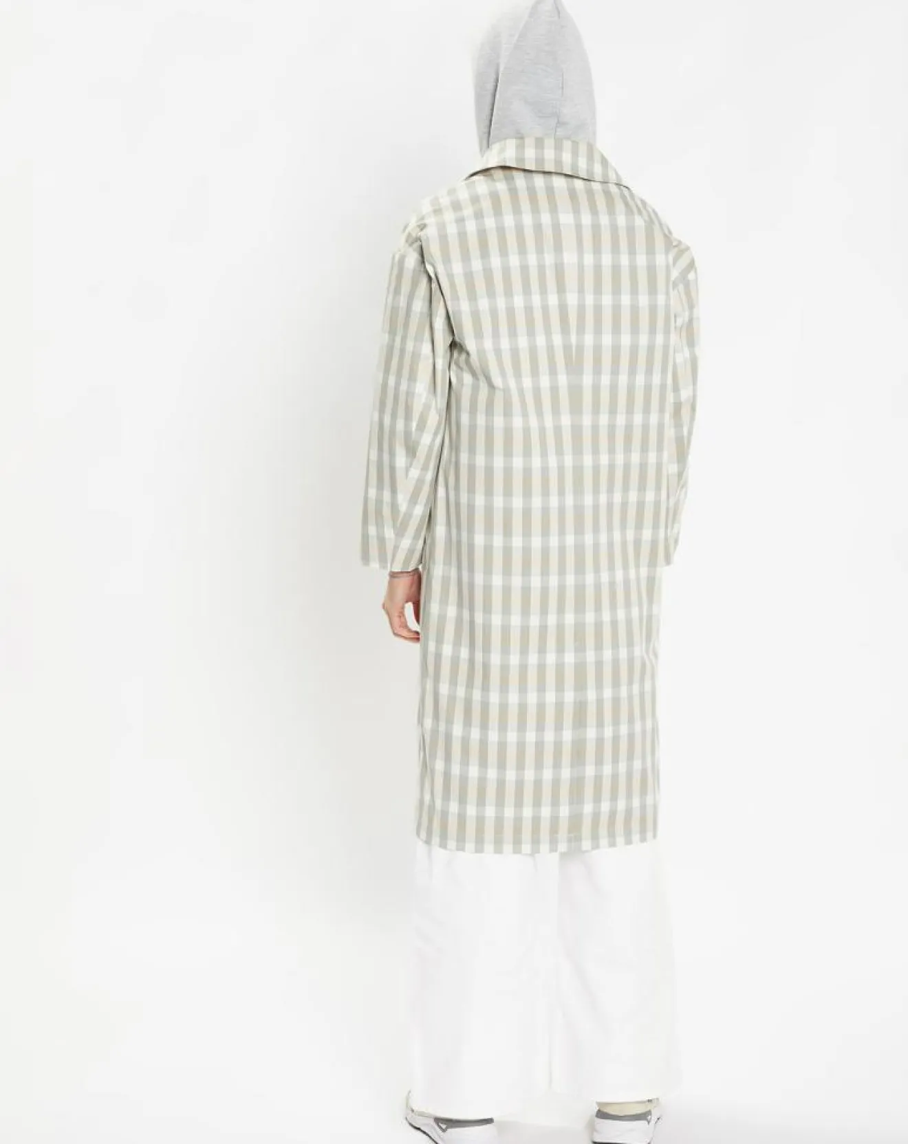 Femme Galeries Lafayette Imperméable en Coton Louis à carreaux beige