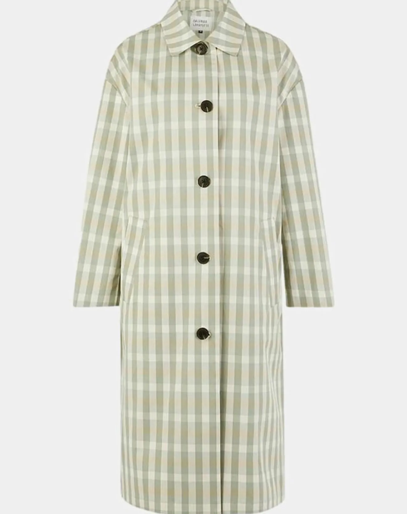 Femme Galeries Lafayette Imperméable en Coton Louis à carreaux beige