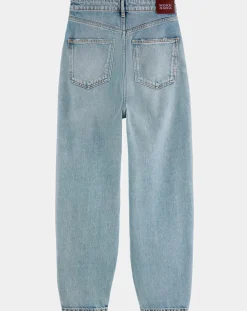 Sale Scotch & Soda Jean 100% Coton Bio Ballon bleu clair