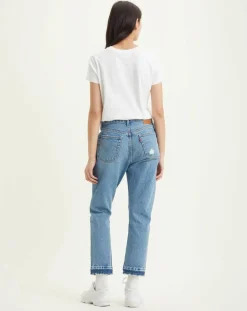 Sale Levi's® Jean 501 Crop coupe droite bleu
