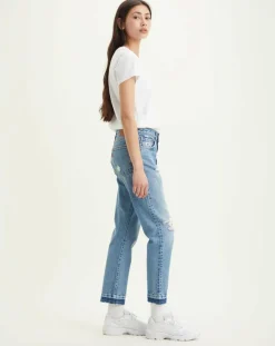Sale Levi's® Jean 501 Crop coupe droite bleu
