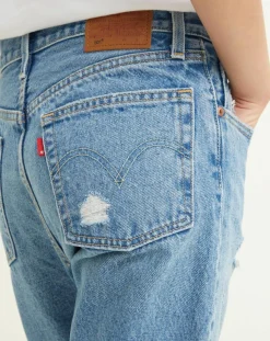 Sale Levi's® Jean 501 Crop coupe droite bleu