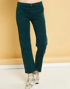 Femme Acquaverde Jean Denim Georgia vert bouteille