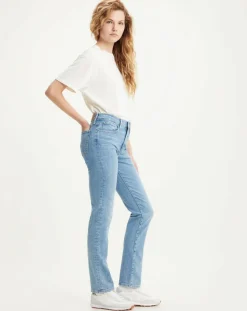 Femme Levi's® Jean 724 High Rise Slim taille haute bleu