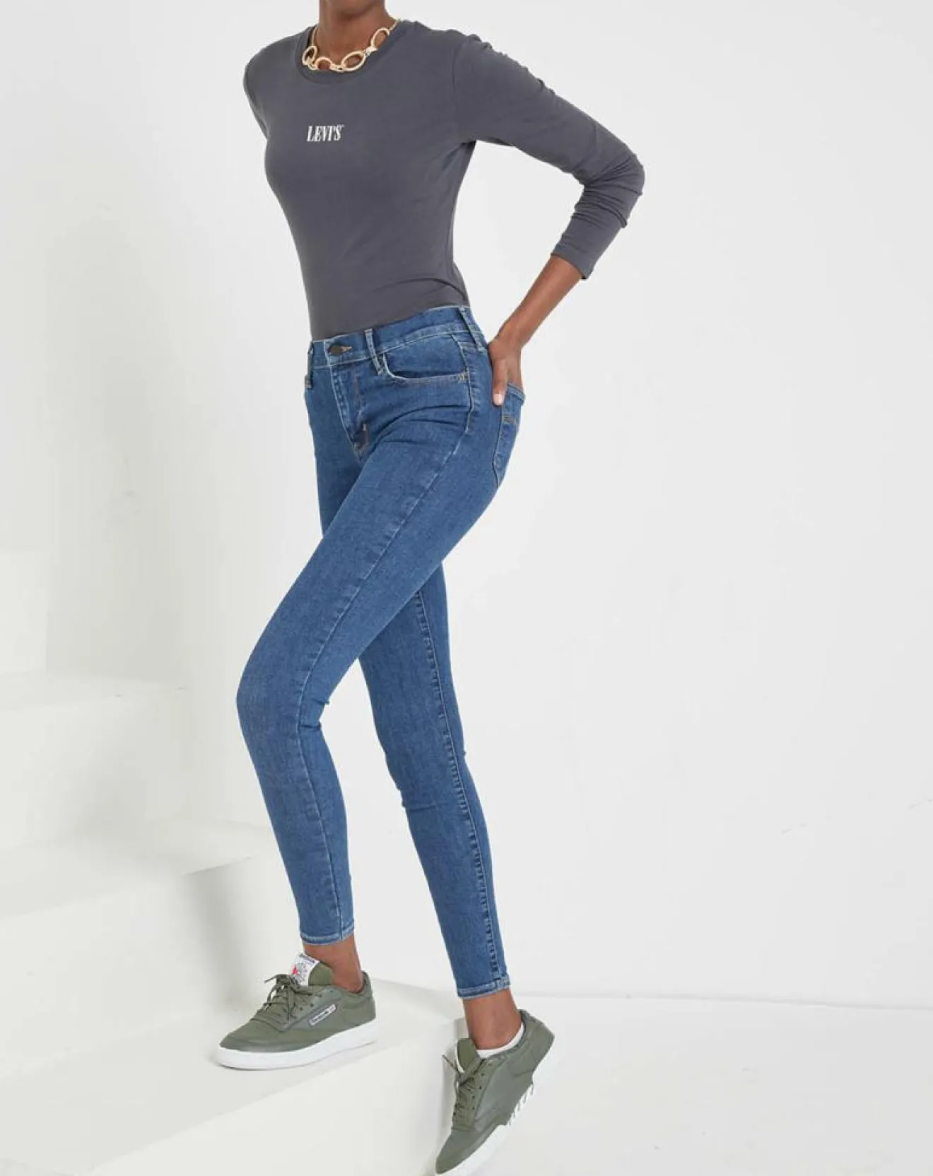 Outlet Levi's® Jean 720 High Super Skinny bleu