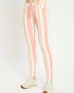 New Scotch & Soda Jean à rayures rose/écru